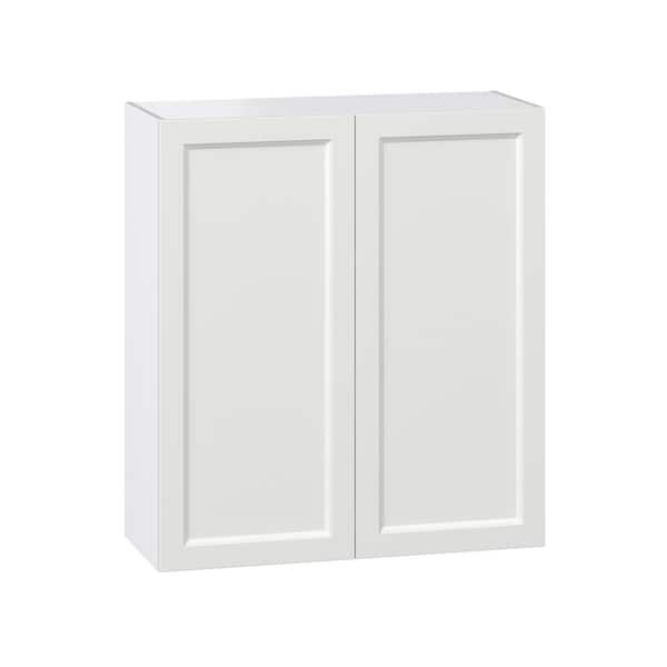 J COLLECTION 36 in. W x 40 in. H x 14 in. D Alton Painted Bright White Recessed Assembled Wall Kitchen Cabinet
