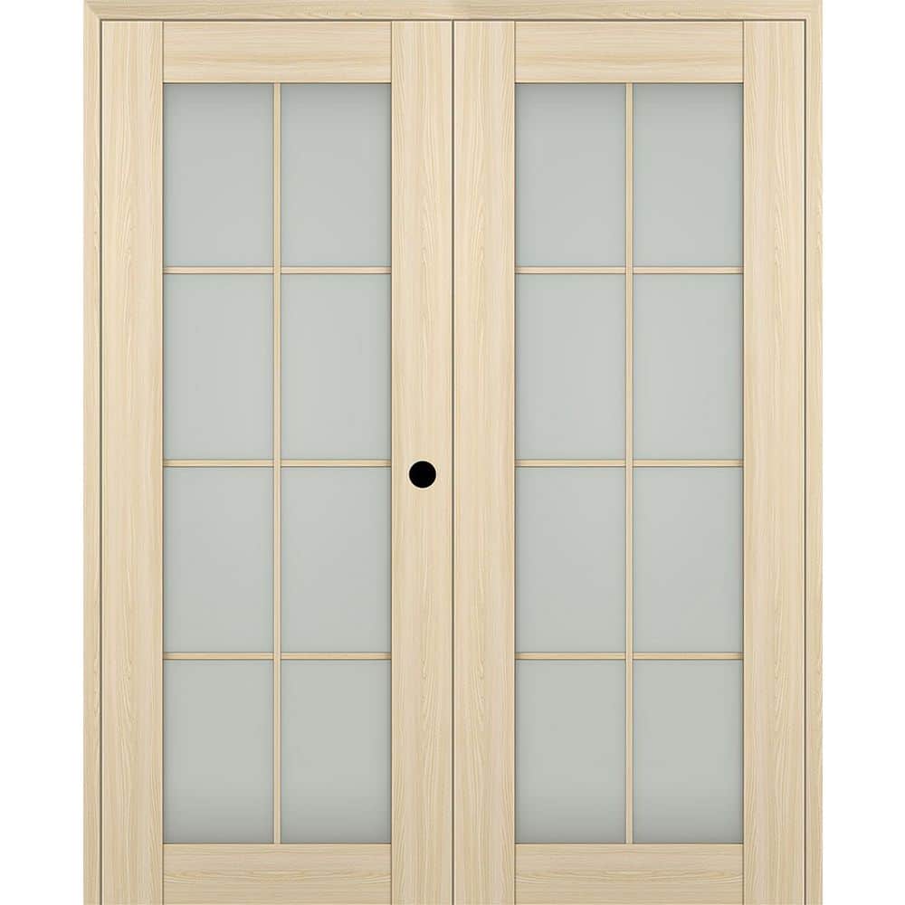 Avon 8 Lite N 48 in. x 84 in. Left Active 8-Lite Frosted Glass Loire Ash Wood Composite Double Prehung French Door price history on PriceWatchPro