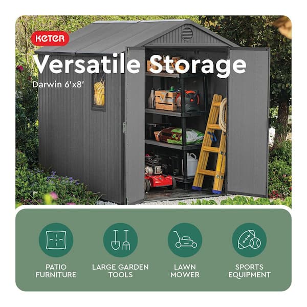 断捨離中　チャコールグレーXS Lifetime 20 x 8 Foot Outdoor Storage Shed