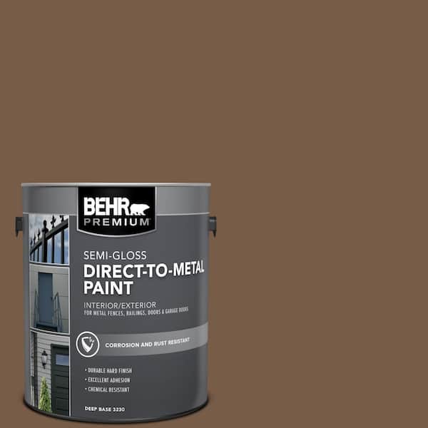 1 gal. #N250-7 Mission Brown Semi-Gloss Direct to Metal Interior/Exterior Paint