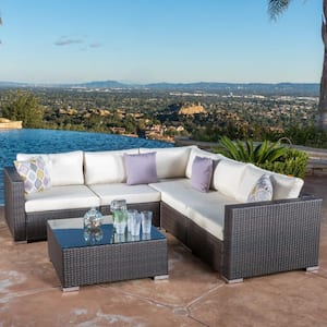 South Sea Outdoor Mayfair 3-Piece Sectional Seating Set in Pebble CODE:UNIV10  for 10% Off