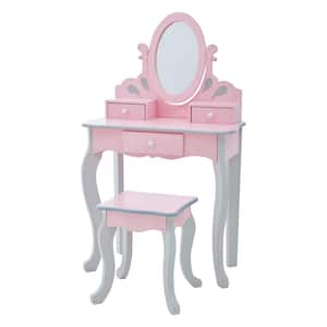 Fantasy Fields Little Princess Rapunzel Play Vanity Set in Pink/Grey