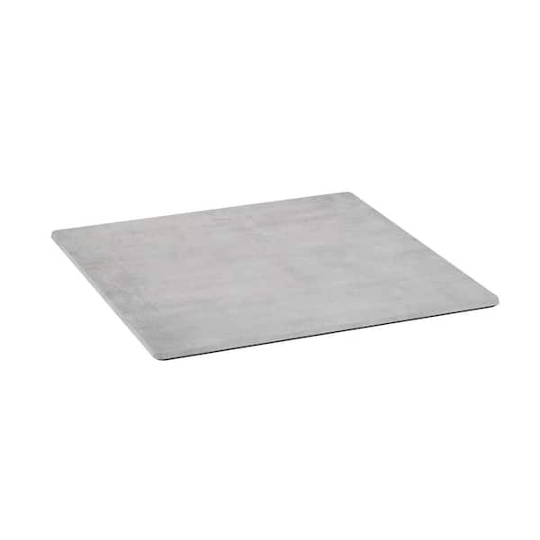 Acadia Square Gray Faux Concrete Commercial Grade Indoor Outdoor Wood 36 in. Dining Table Seats 4 Table Top Only