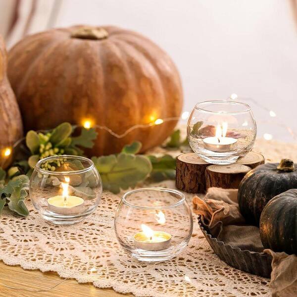Clear Glass Votive Candle Holder 12-Pack Z09H42J24V - The Home Depot
