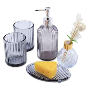 Brushed Aluminum Bathroom Accessory Set 5-Pieces Noumea