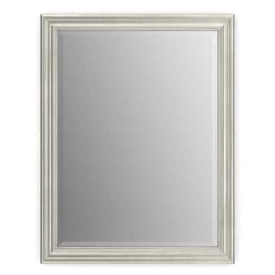 28 in. W x 36 in. H (M1) Framed Rectangular Deluxe Glass Bathroom Vanity Mirror in Vintage Nickel