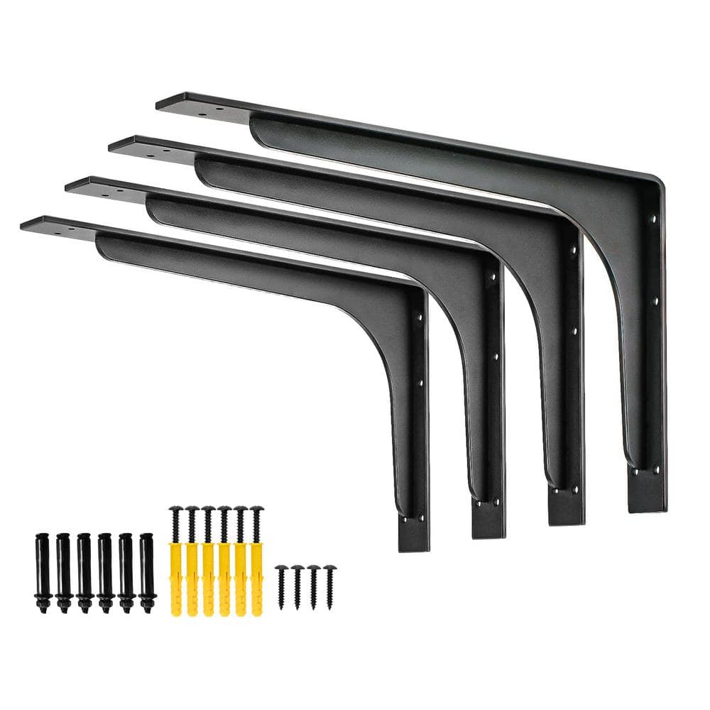 16 in. x 9.5 in. Premium Alloy Metal Heavy Duty Max Load 300 lb. L Shelf Br