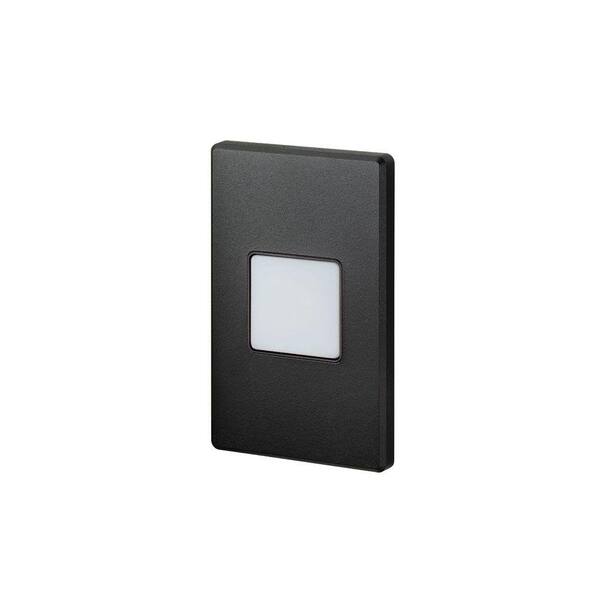 Juno 1.875 in. Black Recessed LED Marker Mini Step Light with 3000K