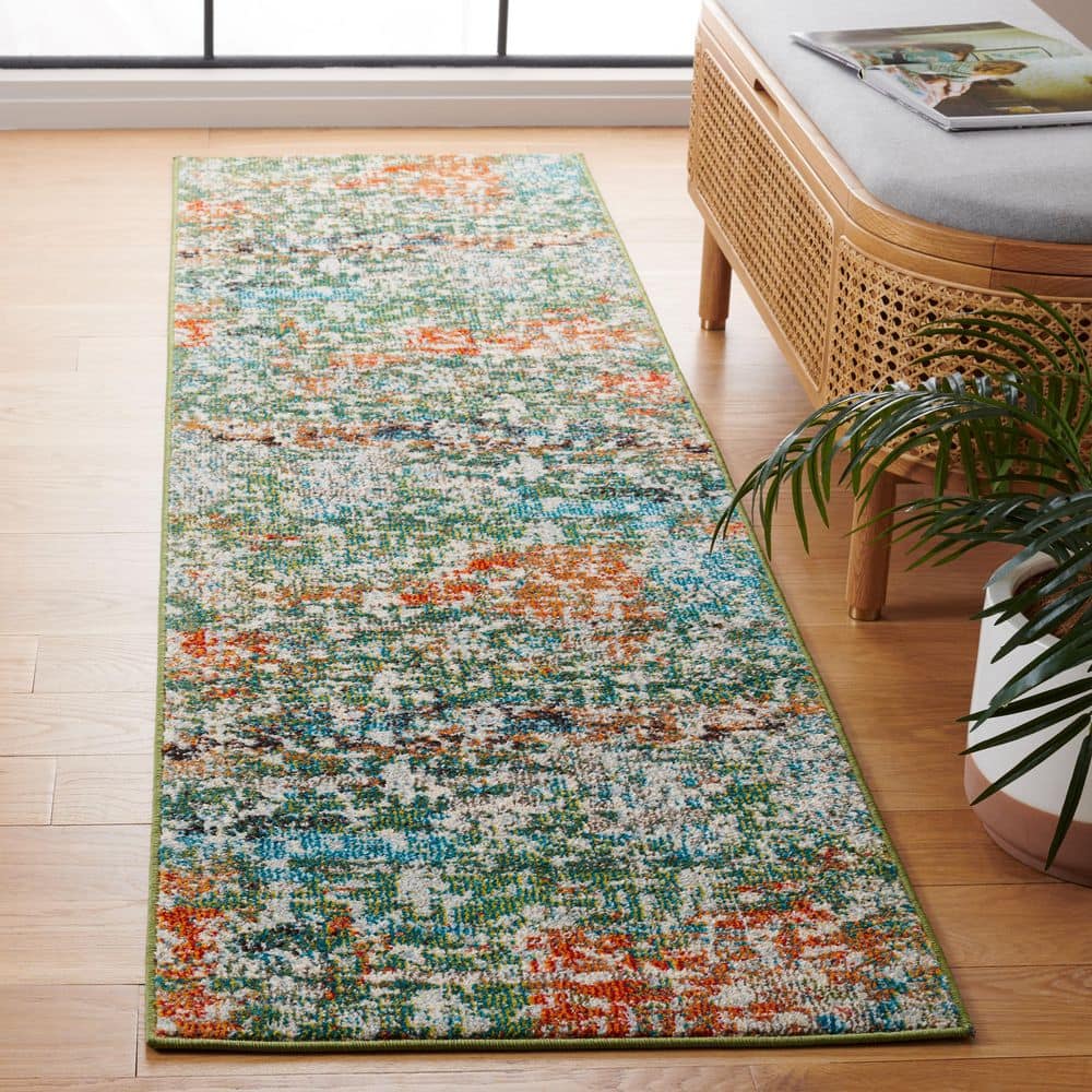 Madison 2 ft. x 8 ft. Sage/Rust Patchy Distressed Runner Rug price history on PriceWatchPro