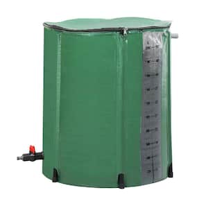 50 gal. Rain Barrel Water Collection With Scale in Green