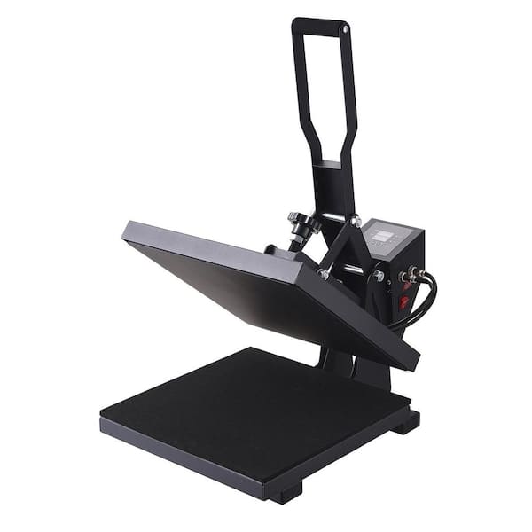 Black Heat Press, 15 x 15 in. Heat Press Machine for T-shirts Fast Heating High Pressure for Digital Sublimation Printer