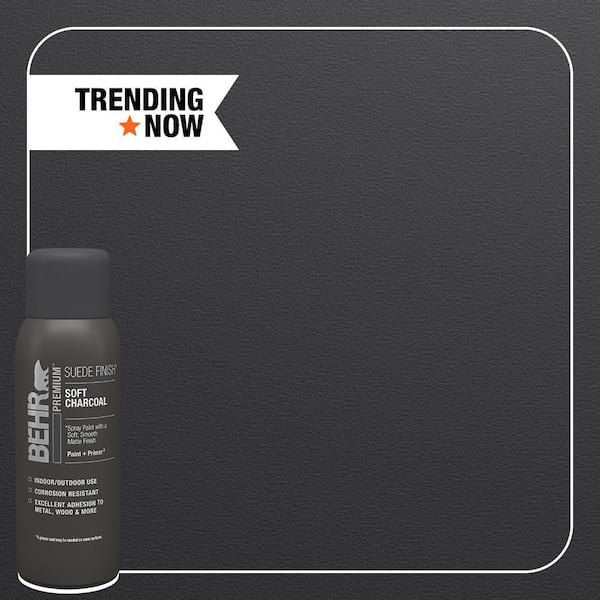 12 oz. #SP-600 Soft Charcoal Matte Interior/Exterior Suede Spray Paint and Primer Aerosol