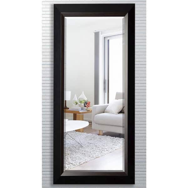 Unbranded 30.75 in. x 71.25 in. Brown Lining Beveled Oversized Full Body Mirror