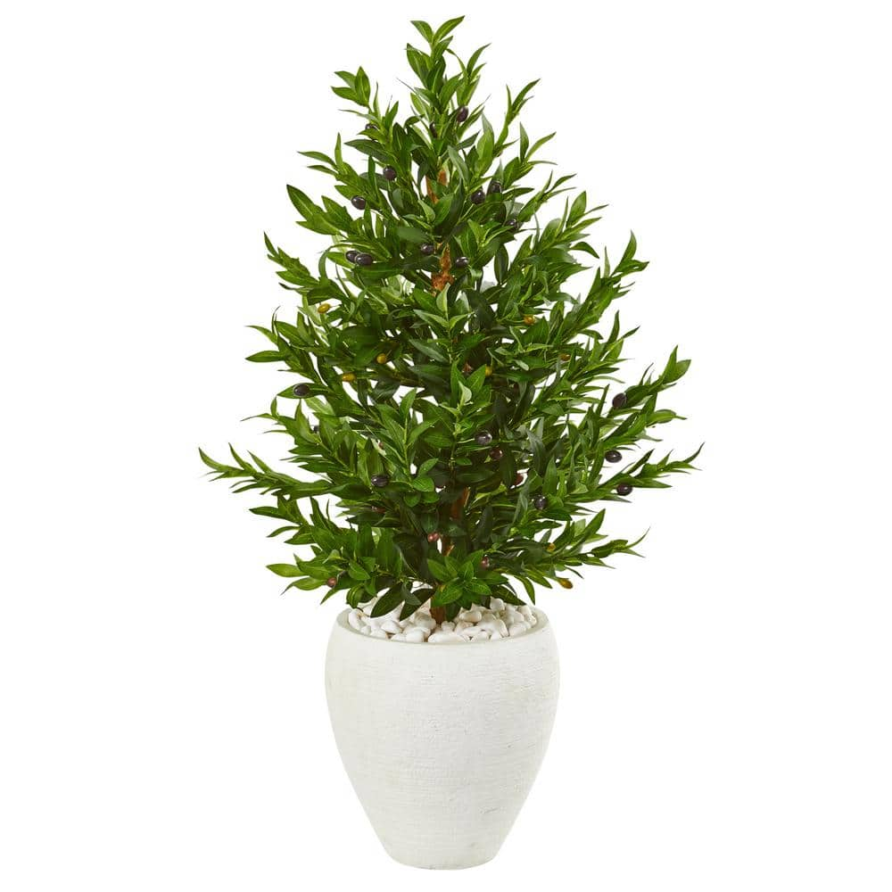 Reviews for Nearly Natural Indoor/Outdoor 3.5-Ft. Olive Cone Topiary ...