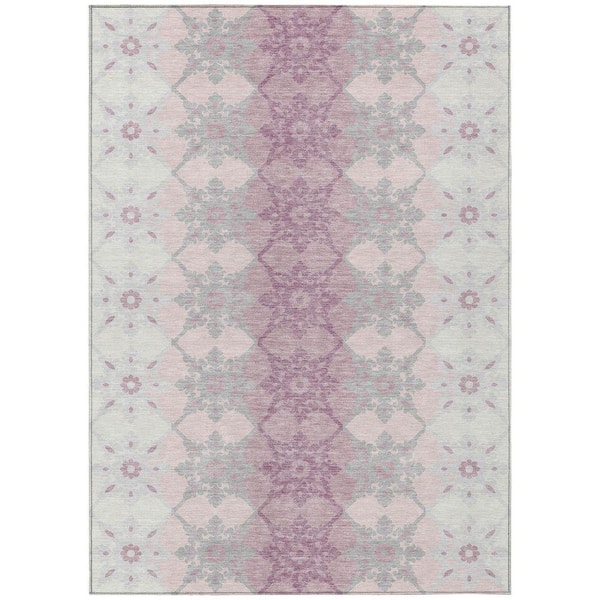 Chantille Machine Washable Indoor/Outdoor Abstract ACN2759 Pink 10 ft. x 14 ft. Area Rug