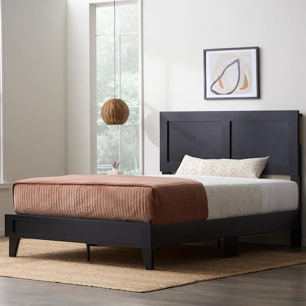 Double Framed Wood Platform Bed, Best King Size Platform Bed With Headboard