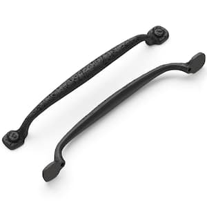 Refined Rustic 7-9/16 in. (192 mm) Black Iron Cabinet Pull (5-Pack)