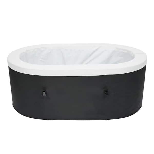 Serenity 2-Person 90-Aqua Jets, 110-Volt, Oval Foam Spa Hot Tub with Exterior Textilene, Foam Wall and 120 Gal. Capacity