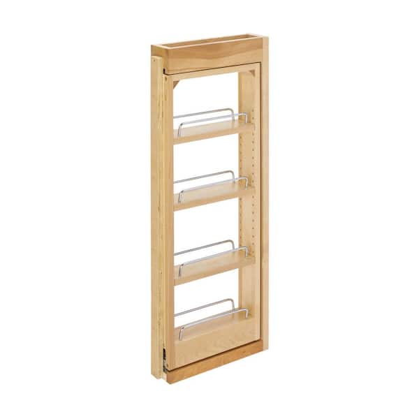 Rev-A-Shelf Maple Pull-Out Wall Filler Between Cabinet Shelf Storage 3 in. x 30