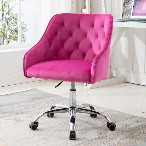 Red velvet outlet office chair