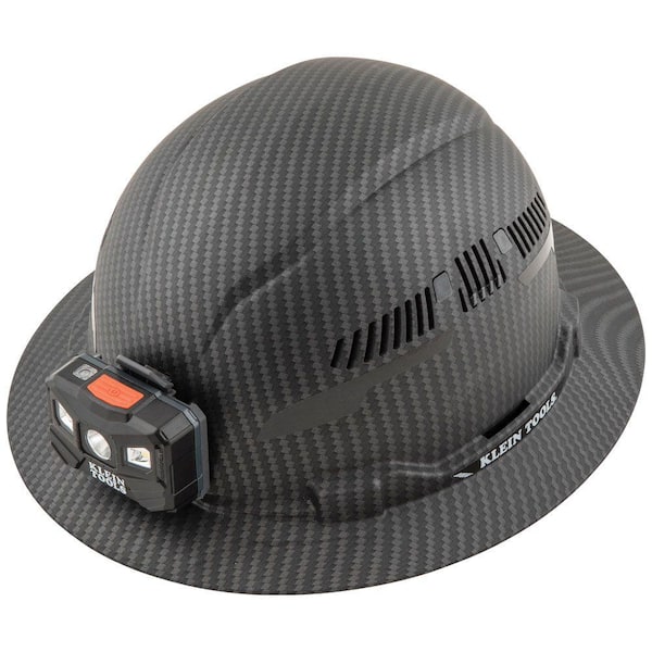 Klein Tools Vented Full Brim Premium KARBN Hard Hat Class C with Headlamp