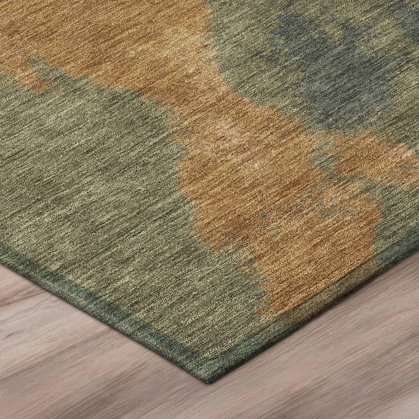 Chantille Machine Washable Indoor/Outdoor Abstract ACN3017 Terracotta 8 ft. x 10 ft. Area Rug