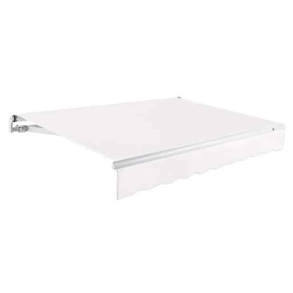 AWNTECH 20 ft. Maui Right Motorized Patio Retractable Awning (120 in. Projection) Off White