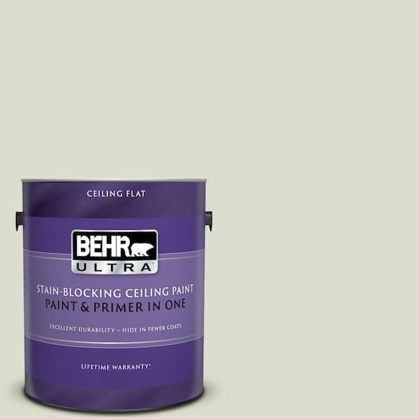 BEHR ULTRA 1 gal. #UL200-10 Desert Springs Ceiling Flat Interior Paint and Primer in One