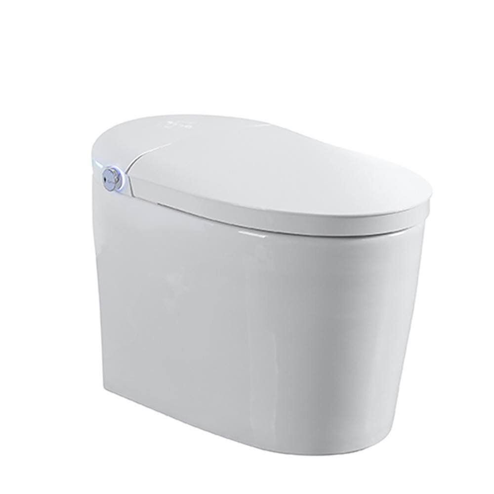 Tankless Elongated Smart Round Bidet Toilet in White w/ Auto Flush, Heated Seat, Warm Air Dryer, Side Control, Remote price history on PriceWatchPro