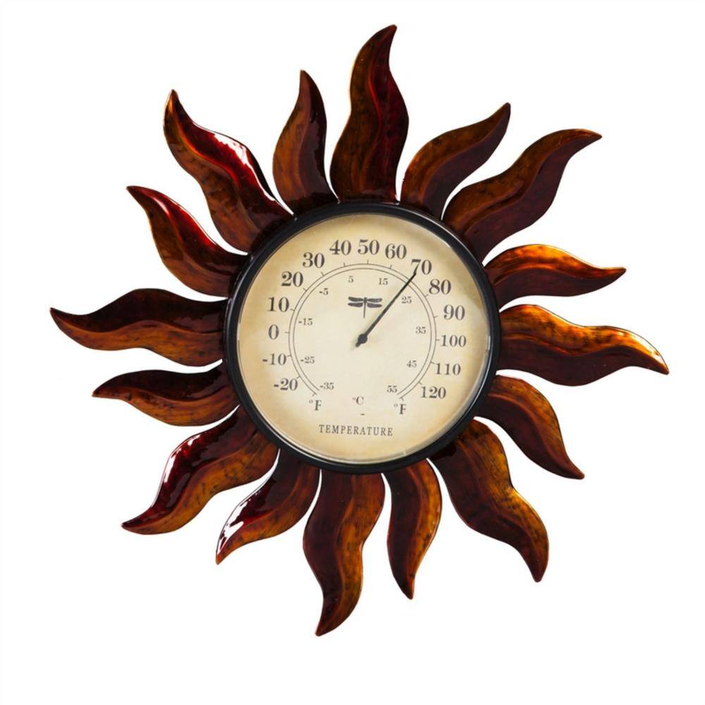 Evergreen Sun Outdoor Wall Thermometer 47M1501 The Home Depot