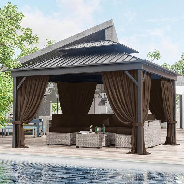 Kimunuk 10 ft. x 12 ft. Universal Outdoor Privacy Curtains