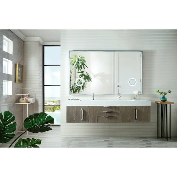 Mercer Island Wall Mounted Double Bathroom Vanity Cabinet with Radiant Gold  Accents in Multiple Configurations, Finishes, and Sizes by James Martin  Furniture