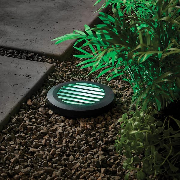 Hampton Bay Low Voltage 500 Lumen Black Hardwired Color Changing