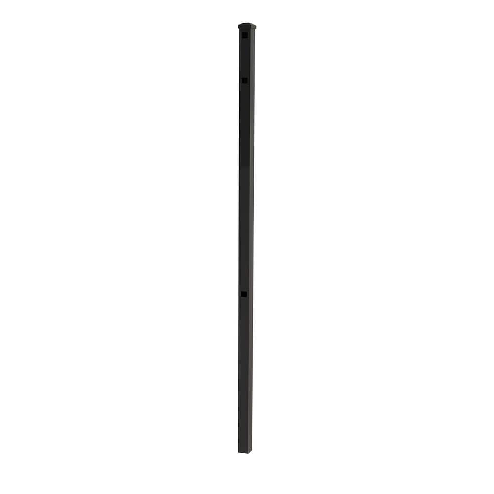 Vinings 2 in. x 2 in. x 6-1/2 ft. Black Aluminum Fence End/Gate Post with Flat Cap price history on PriceWatchPro