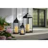 Sunjoy Osborne 20 in. Classic Black Outdoor Battery Powered Lantern  D201007407 - The Home Depot