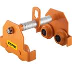 0.5-Ton Manual Trolley 1100 lbs. Load Capacity Beam Trolley 2.5 in. to 8 in. Adjustable Width Push Beam with Dual Wheels