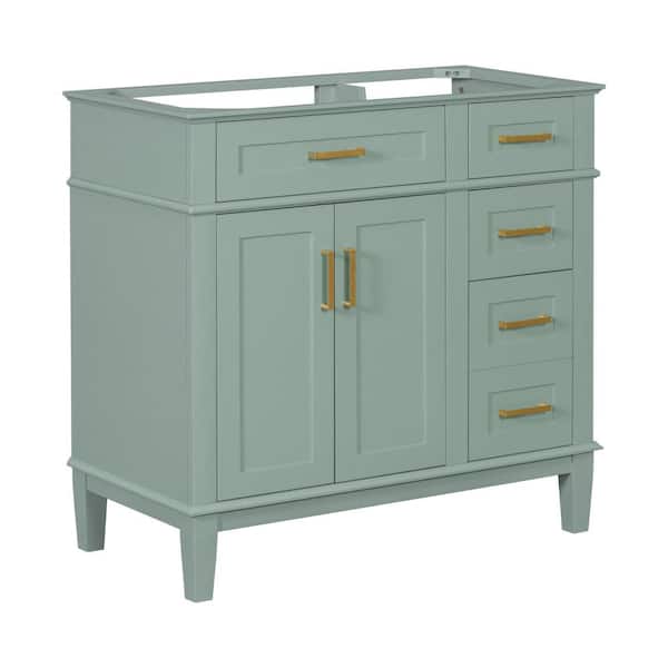 Staykiwi 35.4 in. W x 17.8 in. D x 34 in. H Bath Vanity Cabinet Without Top in Green