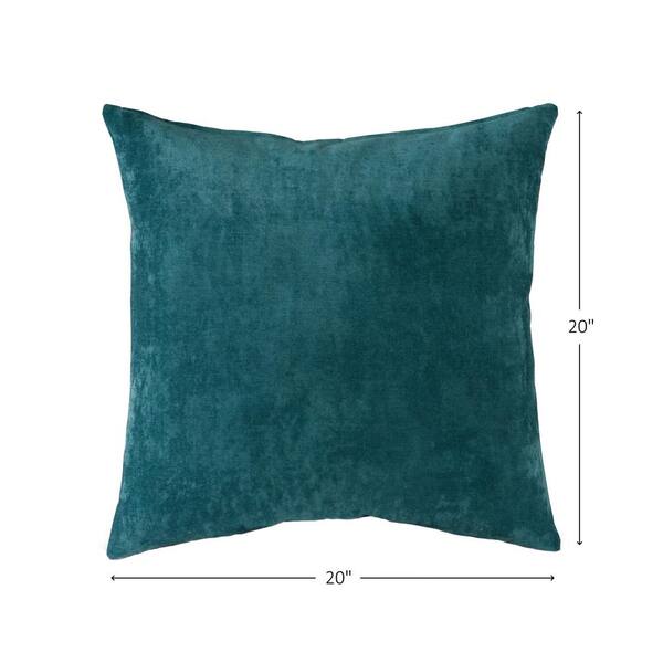 20-in Aqua Velvet Throw Pillow 20-in Aqua Velvet Throw Pillow
