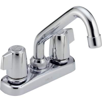 Classic 4 in. Centerset 2-Handle Mid-Arc Bathroom Faucet with Extended Spout in Chrome