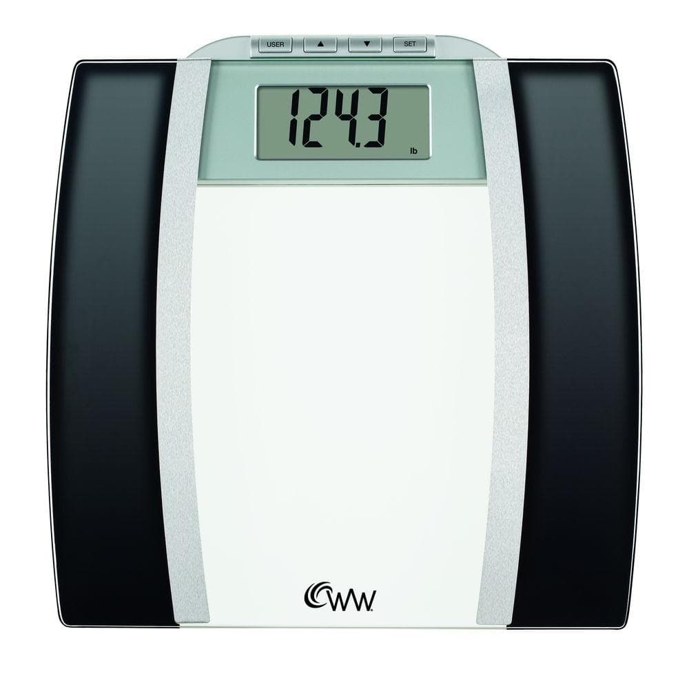 https://images.thdstatic.com/productImages/1a638935-f690-47e5-92e5-27ab3c3f271c/svn/black-and-stainless-steel-finish-weight-watchers-bathroom-scales-ww78-64_1000.jpg