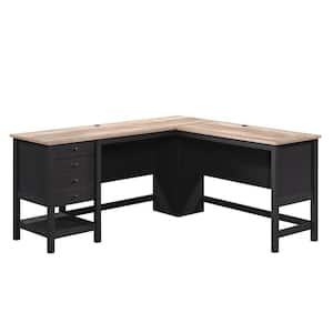 NEW Home Office Furniture L Shaped Desk Luxury Dark Brown Oak Corner 4 USB Port 