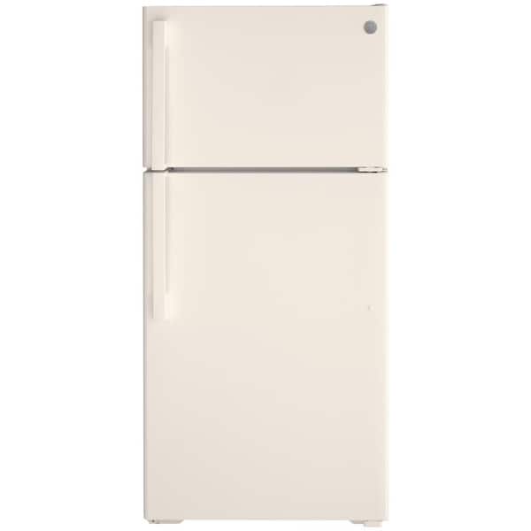 GE 15.6 cu. ft. Top Freezer Refrigerator in Bisque, ENERGY STAR