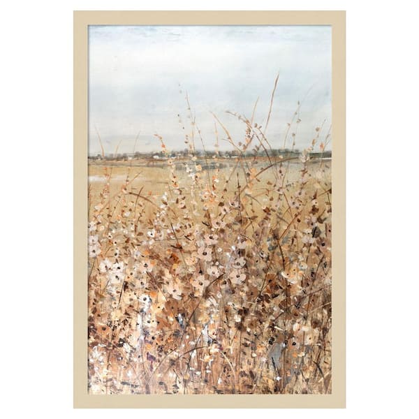 Amanti Art Ochre Landscape II by Tim Otoole 17 in. W x 25 in. H. Wood Framed Wall Art Print Framed in Brown