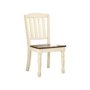 Harrisburg 40 in. H Cottage White and Dark Oak Finish Side Chair (Set of 2)