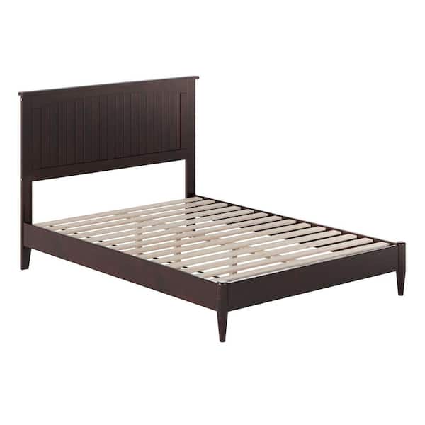 AFI Naples Espresso Black Solid Wood Frame Full Low Profile Platform