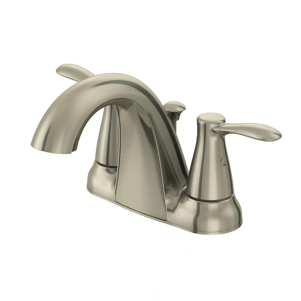 Glacier Bay Gable 4 in. Centerset 2-Handle Mid-Arc Bathroom Faucet in ...