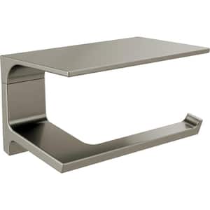 Pivotal Toilet Paper Holder with Shelf in Stainless