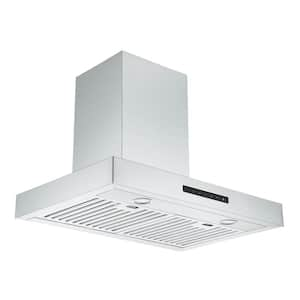 Moderna 30 in. Convertible Wall Mounted Range Hood in Stainless Steel with Night Light Feature