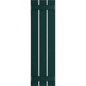 17-1/8 in. x 70 in. True Fit PVC Three Board Spaced Board and Batten Shutters Pair in Thermal Green