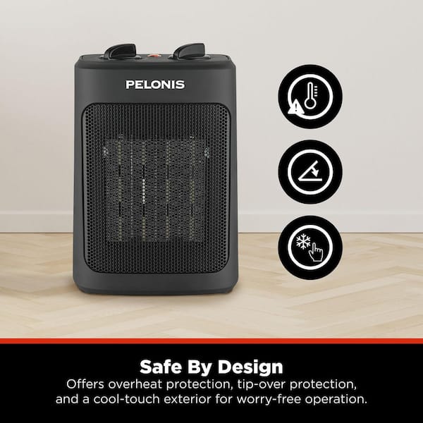 Pelonis 1500-Watt 9 in. Electric Personal Ceramic Space Heater